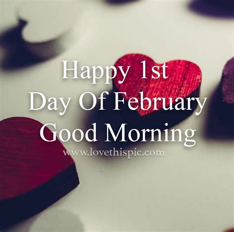 Red Heart Happy 1st Day Of February Good Morning Pictures Photos
