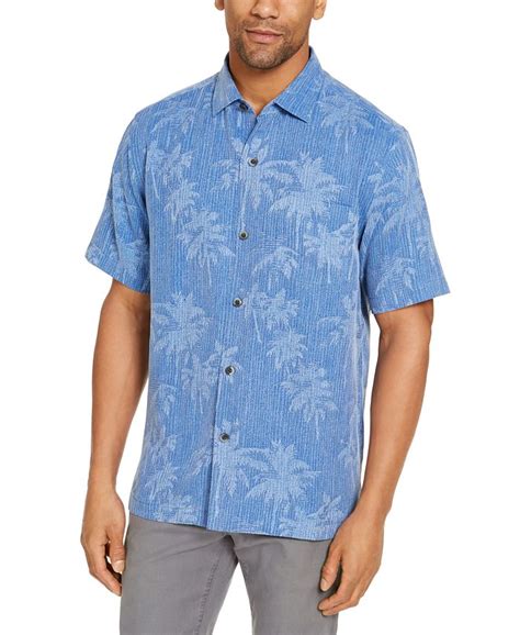 tommy bahama men s digital palms silk short sleeve camp shirt created for macy s and reviews