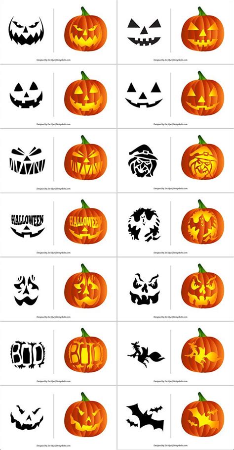 Easy Halloween Pumpkin Stencils Free Printable Free Printable Templates