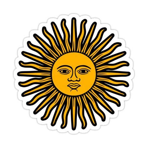 Soleil Sun Argentina Argentine Sol Mayo Sticker For Sale By