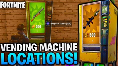 All items sold will match that rarity. ALL VENDING MACHINE LOCATIONS IN FORTNITE BATTLE ROYALE ...