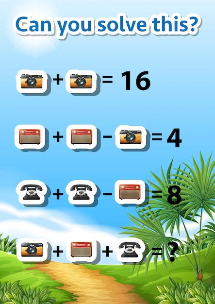 Premium Vector Can You Solve This Maths Problem