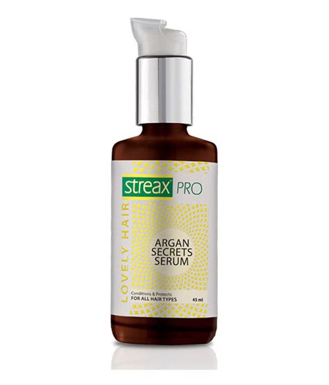 After using streax pro nutri care shampoo and masque, i felt it would be good to use a hair serum from the same range. Streax Pro Lovely Hair Argan Secrets Serum 45 ml: Buy ...