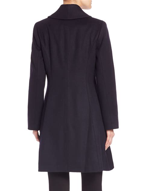Sofia Cashmere Wool And Cashmere Princess Coat In Blue Lyst