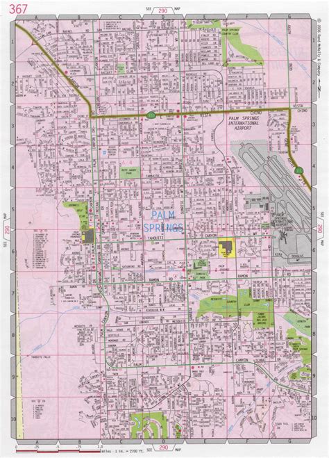 Map Of Palm Springs City California Free Large Detailed Road Map