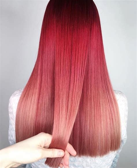 Red Ombré Hair Colour Hair Color Red Ombre Red Ombre Hair Popular