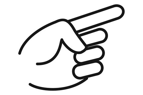 Pointing Finger Icon Direction Symbol Graphic By Vectortatu
