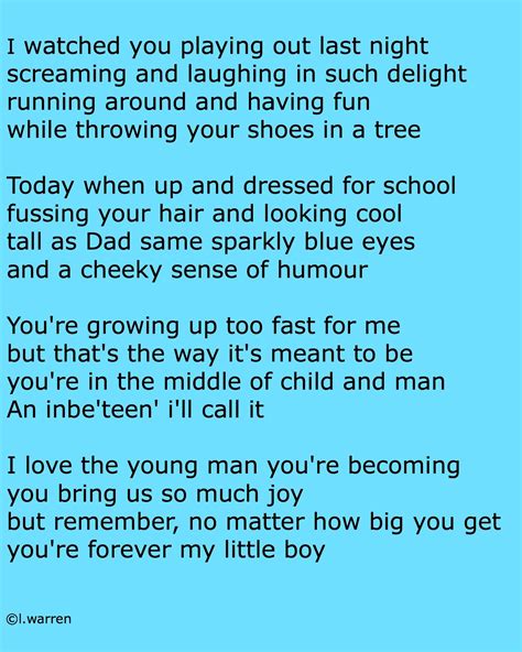 A Poem About Kids Growing Up Kids Growing Up Poems