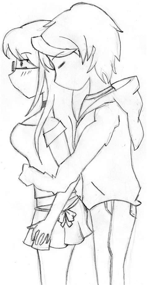 Girl And Boy Hugging Drawing At Getdrawings Free Download