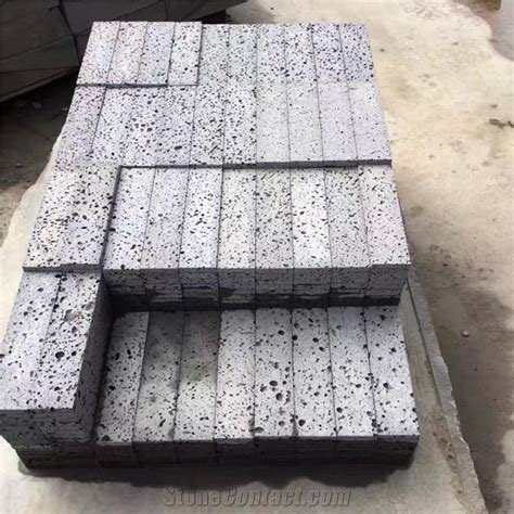 Hainan Gray Basalt Paving Cube Stone Basalt Paver For Exterior