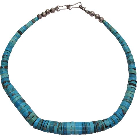 Vintage Pueblo Turquoise Heishi Necklace From Marzillivintage On Ruby Lane