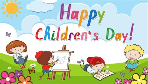 All these children need care, support, attention and protection. Happy childrens day background 591486 Vector Art at Vecteezy