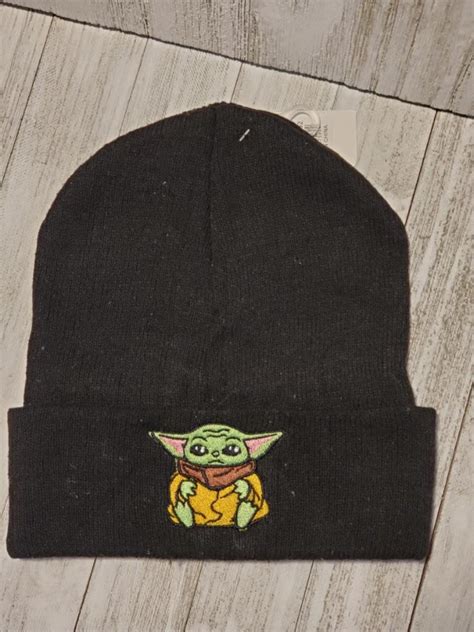 Baby Yoda Embroidered Beanie Etsy