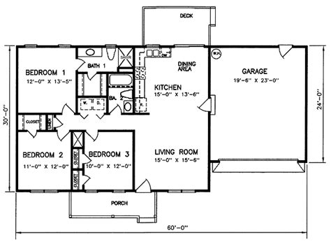 These house and cottage plans ranging from many offer 2, 3, and even 4+ bedrooms, large kitchens with island, open floor plans. House Plan 45269 - Ranch Style with 1200 Sq Ft, 3 Bed, 2 Bath