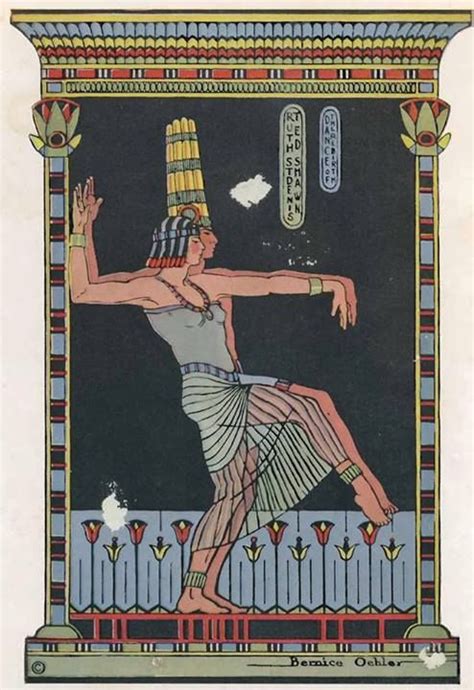 Egyptian Dance Poster Of Performance Of Ruth St Denis Egyptian Art Egypt Poster Art Deco