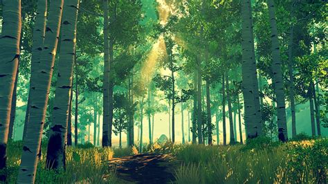 Green Forest Trail Forest In Game Firewatch Hd Wallpaper Wallpaper
