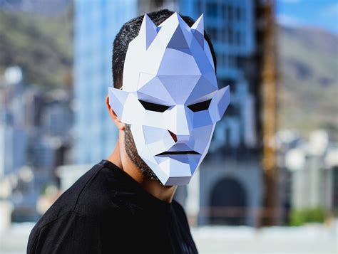 Diy Low Poly Devil Mask Make This Easy Mask For Halloween With This
