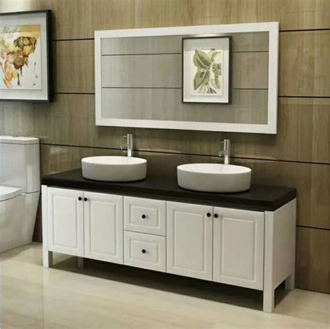 Free shipping on all bath vanities. American modern wood hotel double sink vanity bathroom ...