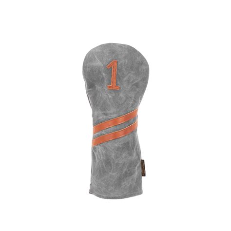 Invitational Edition Waxed Canvas Golf Headcover In Charcoal Driver