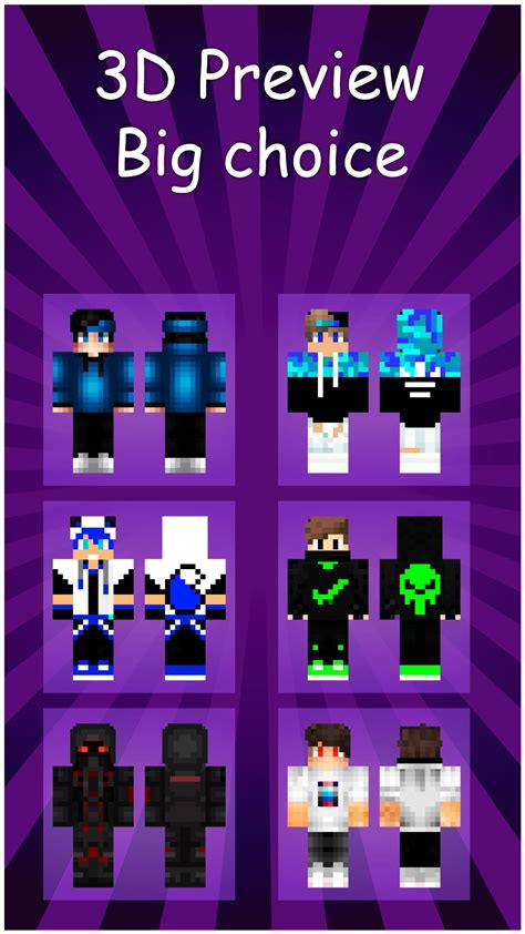 First,download this skin go to minecraft.net click profile and browse your new skin click upload image enjoy your new skin download links: Boys Skins For Minecraft for Android - APK Download