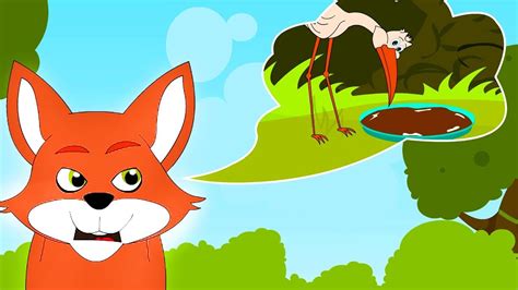 Aesops Fables The Fox And The Stork Hooplakidz Youtube
