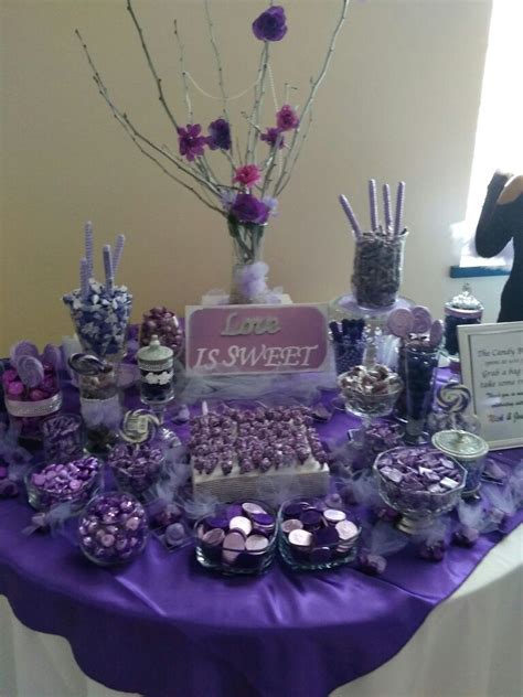 lilac and purple candy table purple candy buffet wedding candy table purple candy table