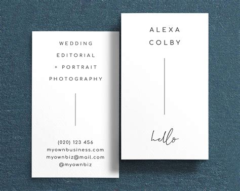 Printable Business Card Template Edit Download Print At Home Etsy