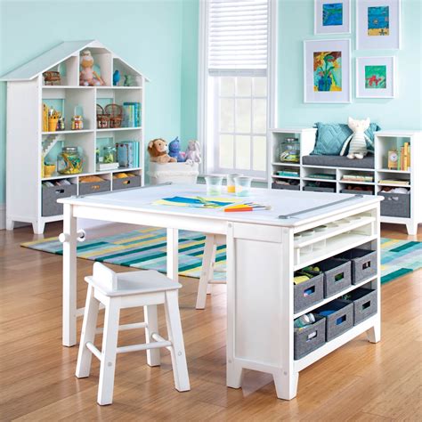 Martha Stewart Living And Learning Kids Art Table And Stool Set White