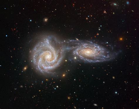 Arp 271 Is A Pair Of Interacting Spiral Galaxies Ngc 5426 Left And