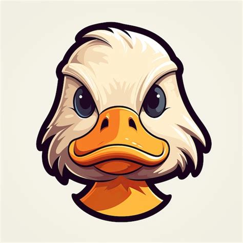 Premium Ai Image Cartoon Duck Head Illustration Vector Design