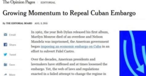 the new york times one more time against the embargo cuba headlines cuba news breaking news