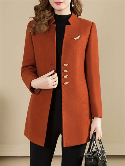 collarless plain coat in 2020 plain coats dress coat outfit fall fashion coats