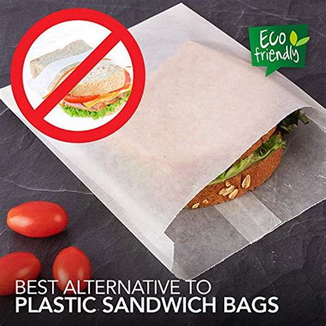 Paper Sandwich Bags Bulk Wax Paper 200 Pack 7 X 6 X 1 Wet Wax