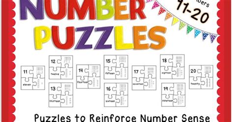 Number Puzzles 11 20 Words Teen Numbers And Number Words