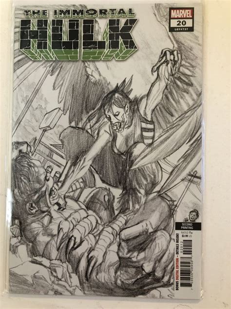Immortal Hulk 20 2nd Ptg Alex Ross Sketch Variant Cover Sold Out Comic