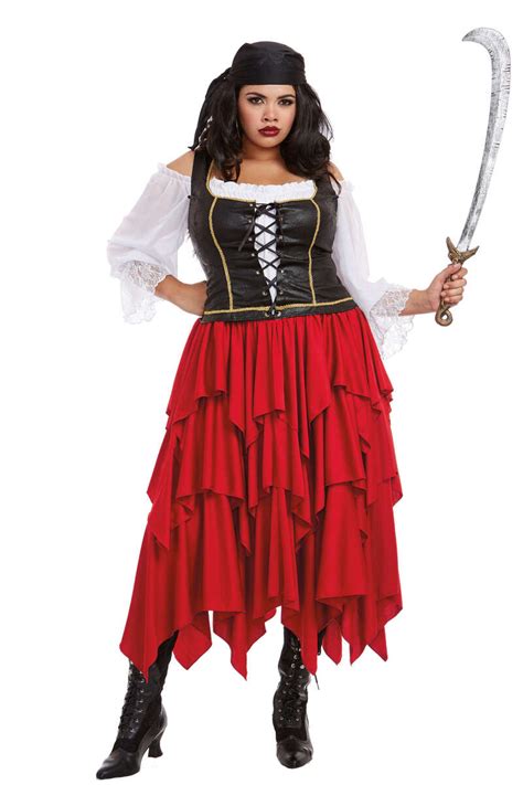 plus size holy ship women s pirate costume by dreamgirl