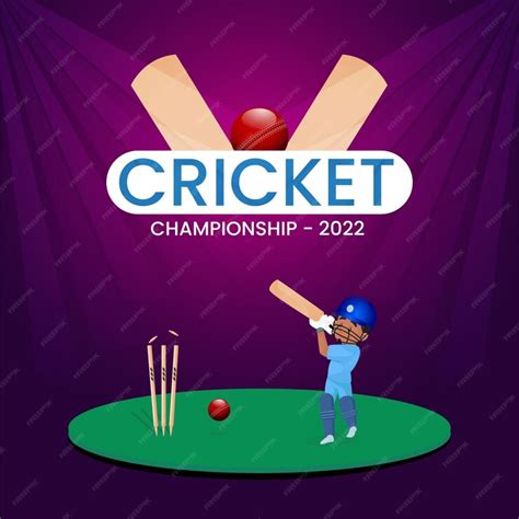 Premium Vector Banner Design Template Of Cricket Championship 2022