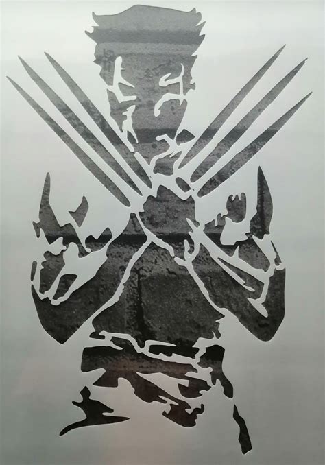 Didacut Wolverine Logan X Men Stencil Reusable 190 Micron Mylar Sheet