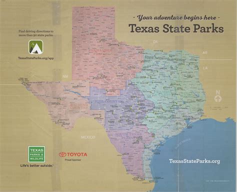 Texas State Parks Official Guide Map Side Front Cover The Portal To Texas History