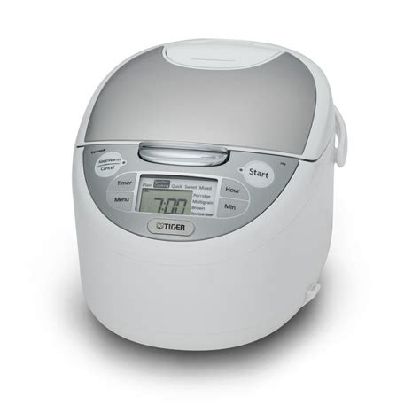 Tiger Micom Cup White Rice Cooker With Tacook Cooking Plate JBV