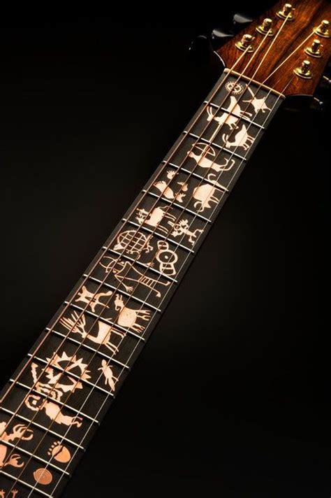 Copper Fretboard Inlay By Larry Robinson Guitar Inlay Custom Acoustic Guitars Guitar Design