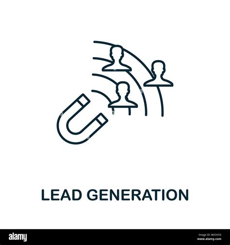 Lead Generation Outline Icon Thin Line Concept Element From Content