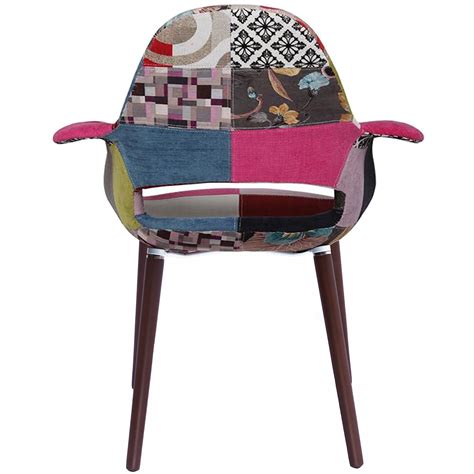 Armen living panda dining chair in grey fabric and walnut wood finish 4.5 out of 5 stars 140. 2xhome Patchwork Patterned Mid Century Modern Upholstered ...