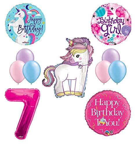 Unicorn 7th Birthday Girl Party Supplies And Balloon Decorations