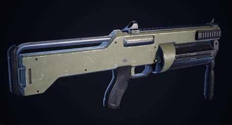 3D Model Combat Shotgun VR AR Low Poly CGTrader
