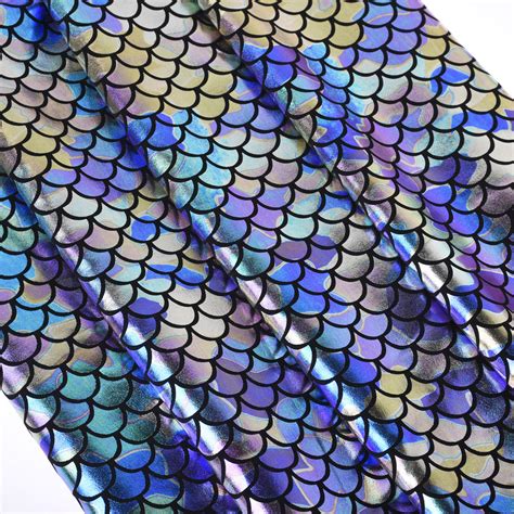 Mermaid Scale Pattern Fabric Fish Scales Spandex Fabric Fish Scale On