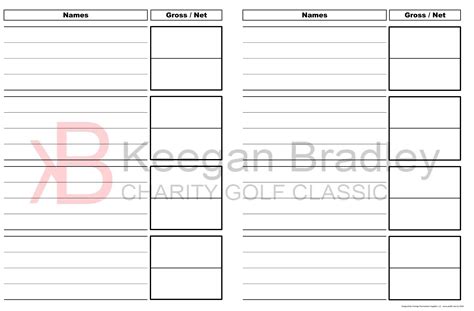 Tournament format will be a four (4) person scramble, player's handicap must be on entry form or an honest. Crazy Golf Score Sheets Printable | Brad Website