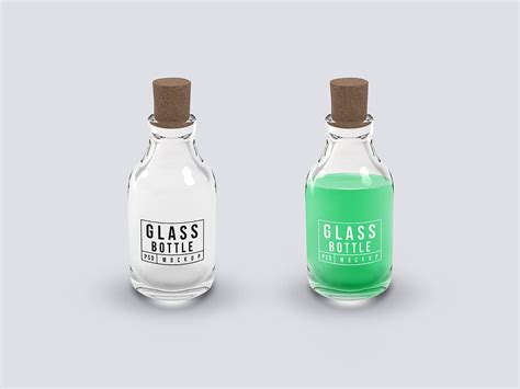 Free Glass Bottle Psd Mockup Free Mockup World