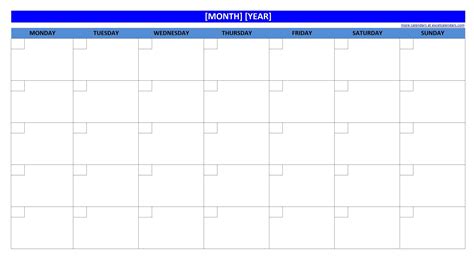 Calendar Template Without Dates Printable Blank Calendar Template