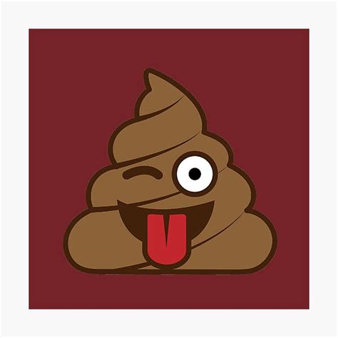 Poop Emoji Tongue Out Wink Photographic Print For Sale By Jvshop